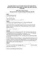 de thi chuyen toan vao lop 10 cac tinh