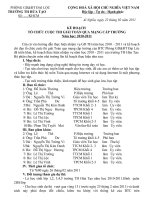 Kế hoach tổ chức thi giải Toán qua mạngcấp trường -vòng 14