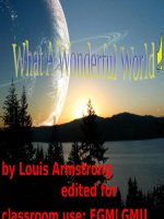 WHAT A WONDERFUL UNIVERSE !