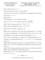 Đề thi thử môn toán vào đại học có đáp án đề số 15