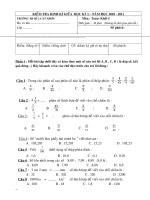 Đề Thi giữa HKI NH 10-11