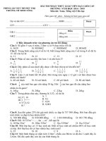 BÀI THI NHẬN THỨC GIÁO VIÊN DẠY GIỎI CẤP TRƯỜNG  NĂM HỌC 2014  2015 Môn thi: Toán, Tiếng việt Tiểu học