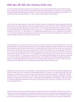 Biết đau để biết yêu thương nhiều hơn