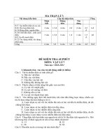 Đề kiểm tra Lý 7 ( tiết 27)