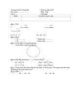 Đề thi giữa kỳ II môn toán lớp 1
