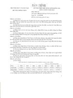 THI CHỌN HSD QG LỚP 12 MÔN ĐỊA 2010