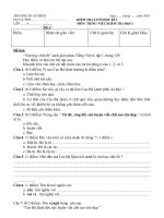 Đề thi cuối kì I(2010-2011) Khối 4