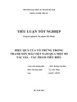 HIỆU QUẢ CỦA VỎ TRỨNG TRONG TRANH SƠN MÀI VIỆT NAM QUA MỘT SỐ TÁC GIẢ - TÁC PHẨM TIÊU BIỂU