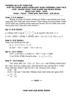 Đề và đáp án thi GVDG cấp trường THCS