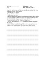 Kiem Tra 15''   Tieng Viet