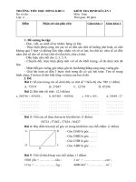 Đề Kiểm tra cuối kì 1