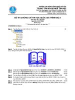 Đề thi Chứng chỉ tin A