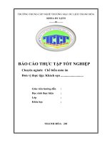 BÁO cáo THỰC tập tốt NGHIỆP CHẾ BIẾN món ăn mẫu năm 2015
