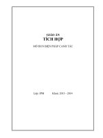 GIÁO ÁN TÍCH HỢP  MÔ ĐUN BIỆN PHÁP CANH TÁC