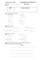 ĐỀ KIỂM TRA CUỐI KỲ II