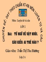 Từ ngữ về vật nuôi-Kiểu câu ai là gì