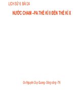 bài 24 nuoc cham -pa thế kỉ II-TKX