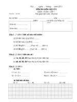 Kiểm tra Giữa HKII - Toán 1(11.1)