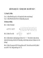 Đề thi HKI Toán 7 NH 2009-2010- Tây Ninh