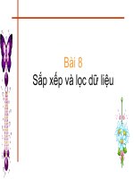 bai 8 sắp xếp và lọc dữ liệu