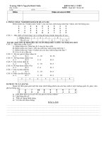 Kiểm tra Đại số 7 tuần 25