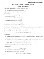 Đề thi thử DH (toán) 2009