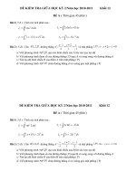 ĐỀ THI GIỮA HK2 LỚP 12 (2010-2011)