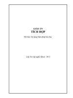 GIÁO ÁN TÍCH HỢP Mô đun: Sử dụng biện pháp hóa học