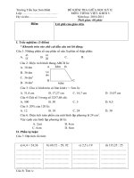 KIỂM TRA GIỮA KÌ II TOÁN + TV LỚP 5 CÓ Đ.ÁN