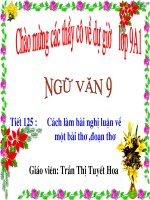 Tiết 125 Cách làm bài văn nghị luận ...