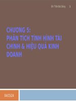 Slide môn phân tích kinh doanh: Chương 5: Phân tích tình hình tài chính và hiệu quả kinh doanh