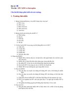 Trắc nghiệm có đáp án sản khoa phần HIV và thai nghén