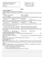 đề và đáp án kiểm tra 1 tiết vật lý 9 lần 2