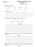 De KT giua ki 2 mon Toan - Lop 2