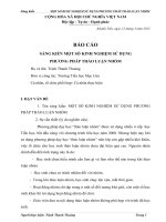 BÁO CÁO SÁNG KIẾN MỘT SỐ KINH NGHIỆM SỬ DỤNG  PHƯƠNG PHÁP THẢO LUẬN NHÓM TRƯỜNG TIỂU HỌC MẠC CỬU