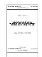 Nội dung cơ chế lập dự toán ngân sách nhà nước gắn với kếhoạch phát triển kinh tế - xã hội