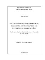 Chẩn đoán vết nứt trong kết cấu hệ thanh bằng phương pháp biến đổi wavelet dạng dao động riêng