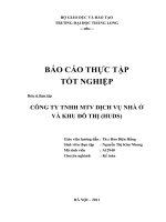 Báo cáo thực tập tốt nghiệp Công ty TNHH MTV dịch vụ nhà ở và khu đô thị