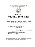 khảo sát chất lượng và khả năng kháng bệnh bạc lá tập đoàn các mẫu giống lúa nếp mới thu thập bằng chỉ thị phân tử