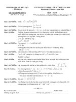 ĐỀ THI TS LỚP 10 MÔN TOÁN(10-11) LÂM ĐỒNG