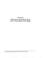 Tổng Quan Về Quản Lý Dự Án Đầu Tư Xây Dựng Công Trình - Hoàng Thọ Vinh, 223 Trang