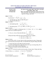 4 đề tuyển sinh lớp 10 chuyên Toán và đáp án tham khảo