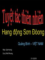 SƠN ĐOÒNG - QUẢNG BÌNH