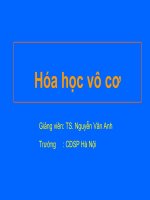 Hóa học vô cơ Bài mở đầu
