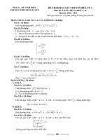 ĐỀ THI KHẢO SÁT CHUYÊN ĐỀ LẦN 3