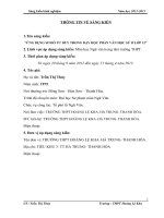 SKKN Ứng dụng sơ đồ tư duy trong dạy học phần văn học sử ở lớp 12 THPT HOÀNG LÊ KHÁ