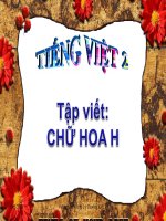 Bài giảng tiếng việt 2 tuần 10 bài tập viết   chữ hoa h