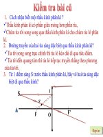 ảnh của một vật tạo bởi thấu kính phân kì