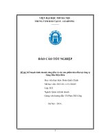 Báo cáo thực tập Kế hoạch kinh doanh xăng dầu và các sản phẩm hóa dầu tại công ty Xăng Dầu Điện Biên