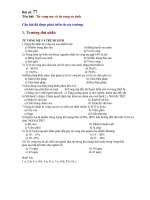 Trắc nghiệm có đáp án sản khoa phần tử vong bà mẹ và sơ sinh